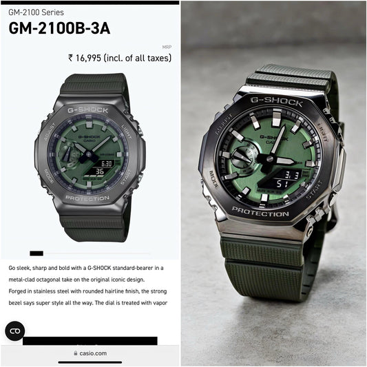 G-SHOCK GM 2100 GREEN METAL BODY