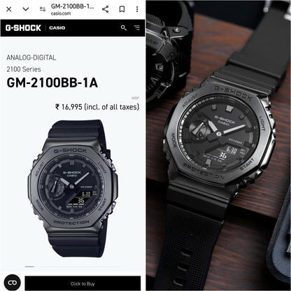G-SHOCK ZGM-2100 Full Black Metal Body