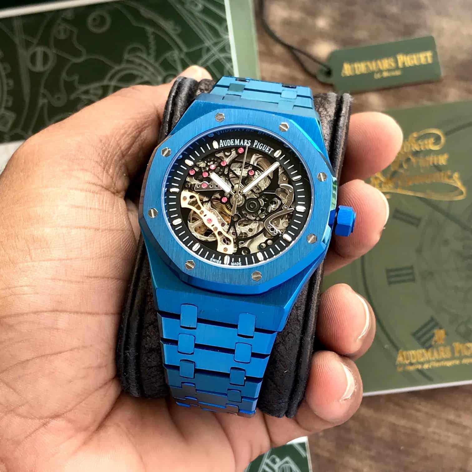 Audemars Piguet Royal Oak Double Balance Wheel Open worked Full Blue S
