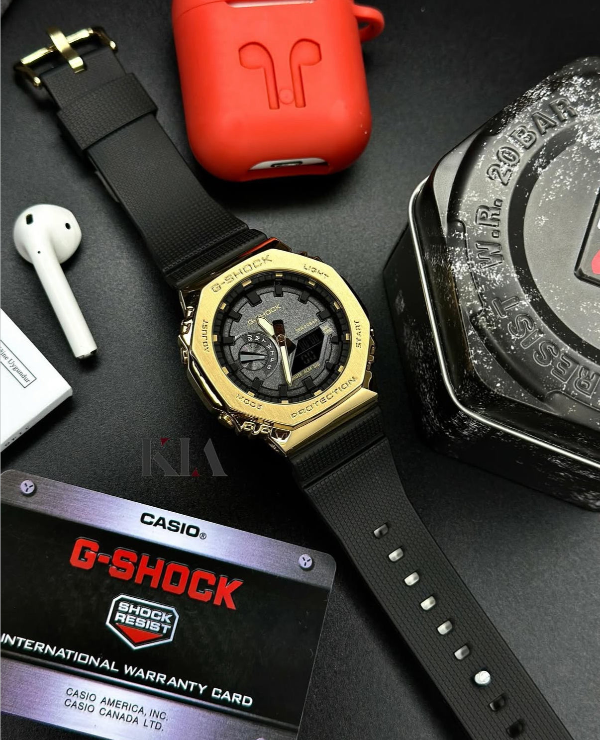 G-SHOCK GM-2100 GOLD BLACK DIAL METAL BODY