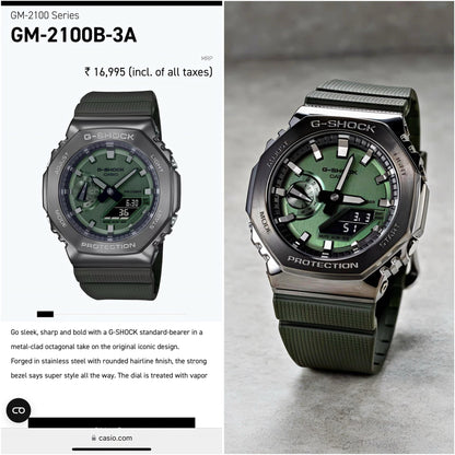 G-SHOCK GM 2100 GREEN METAL BODY