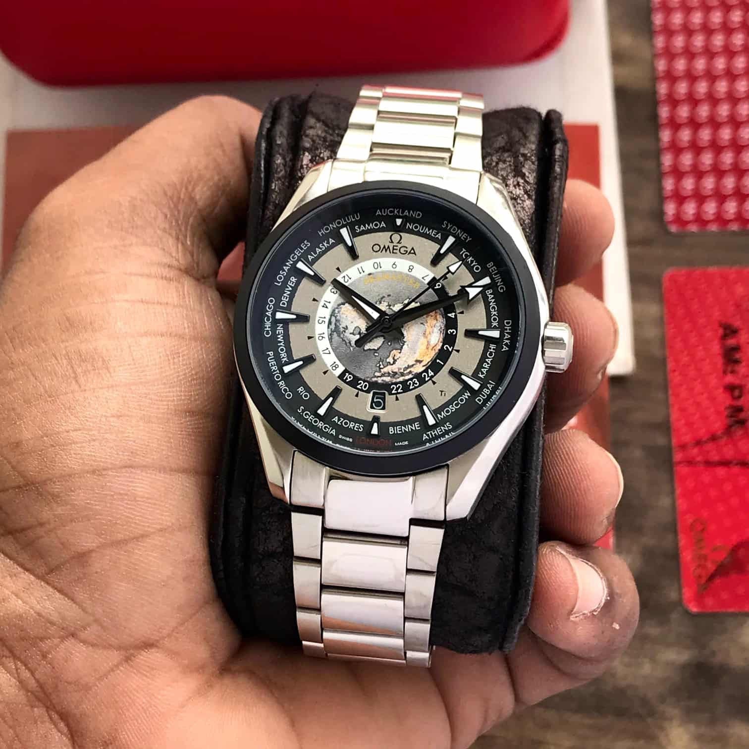 Omega Seamster Aquaterra Black Dial Stainless Steel Automatic Mens Wat