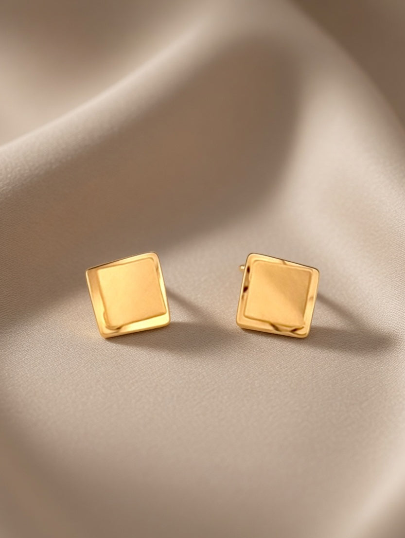 Eora Lumina Square Gold Studs