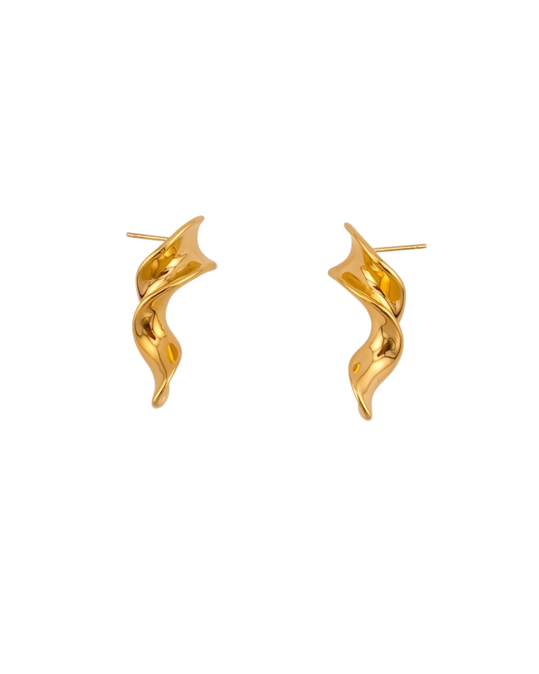 ÉORA Twisted Wave Gold Hoops ✨