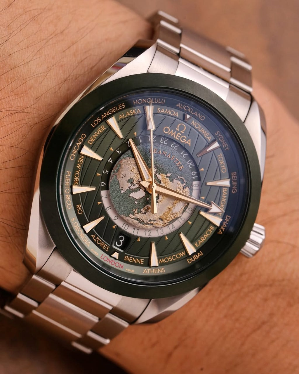 OMEGA Aqua Terra Co-Axial Chronometer WORLDTIMER
