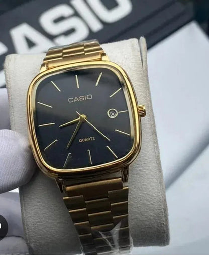 CASIO ANALOG GOLDEN WITH BLACK DIAL