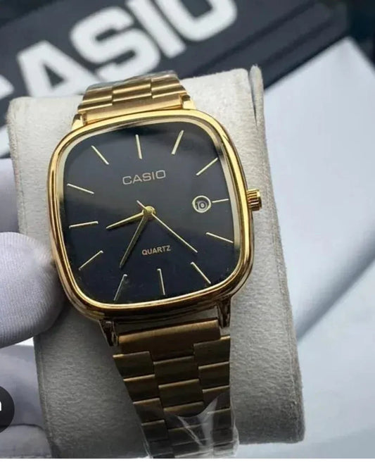 CASIO ANALOG GOLDEN WITH BLACK DIAL