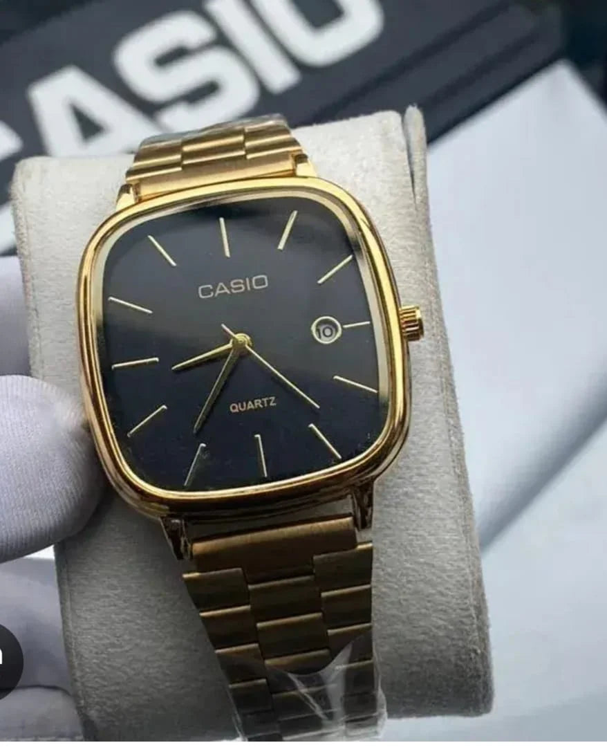 CASIO ANALOG GOLDEN WITH BLACK DIAL