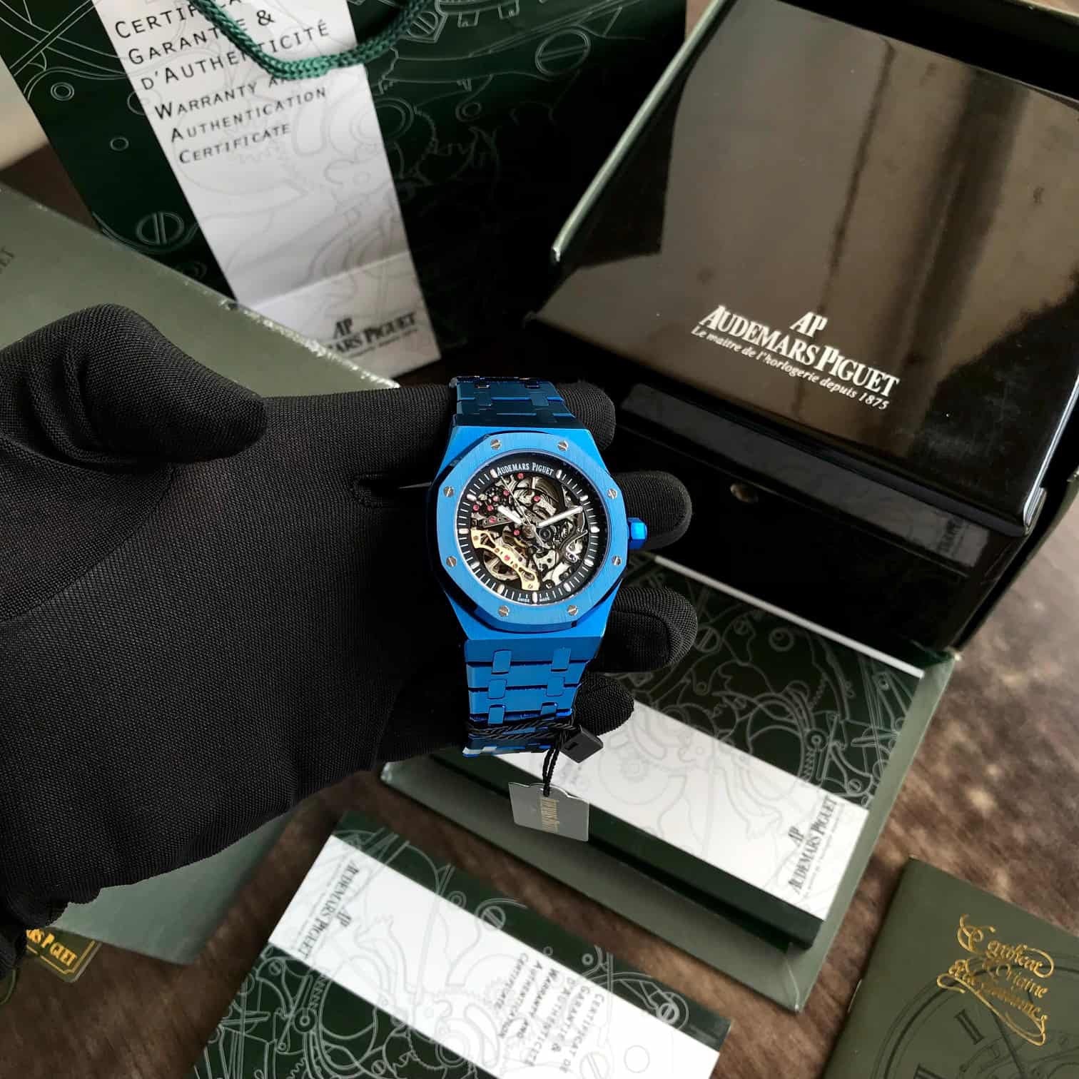 Audemars Piguet Royal Oak Double Balance Wheel Open worked Full Blue S