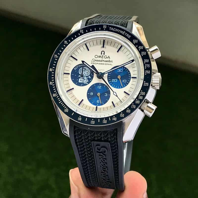 Omega Apollo 50th Anniversary Black Rubber Strap Limited Edition Men’s