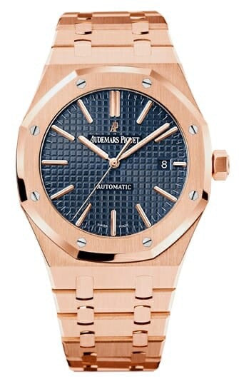 Audemars Piguet Royal Oak Offshore Rosegold Black Blue Metal Chain Swi