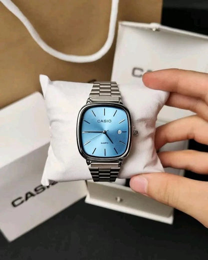 Casio Analog Silver - Cool Light Blue
