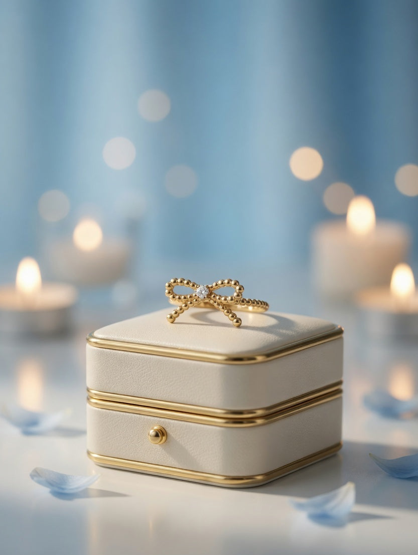 Eora Mini Gold Bow Stud Earrings