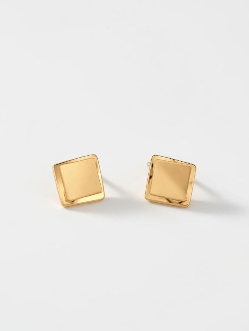 Eora Lumina Square Gold Studs
