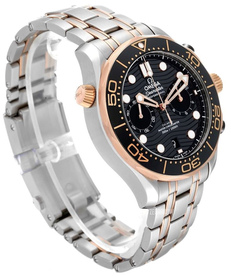 Omega 2 tone belt & Dial Black And Golden all Chrono Working