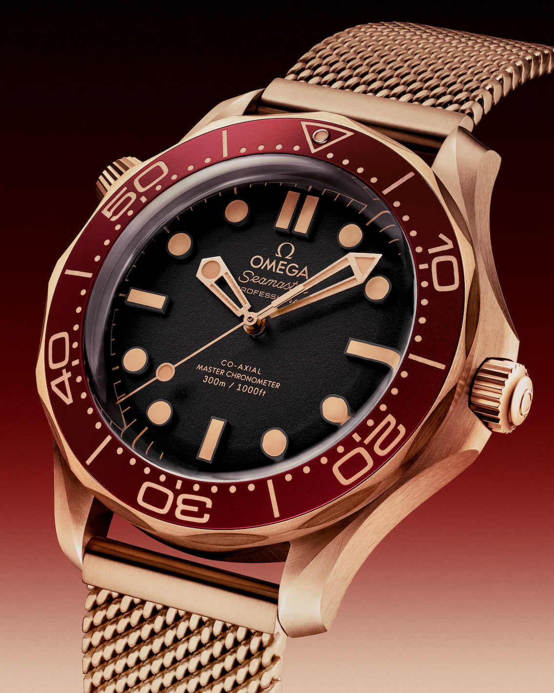 The Omega Seamaster Diver 300M In Bronze Gold And Burgundy