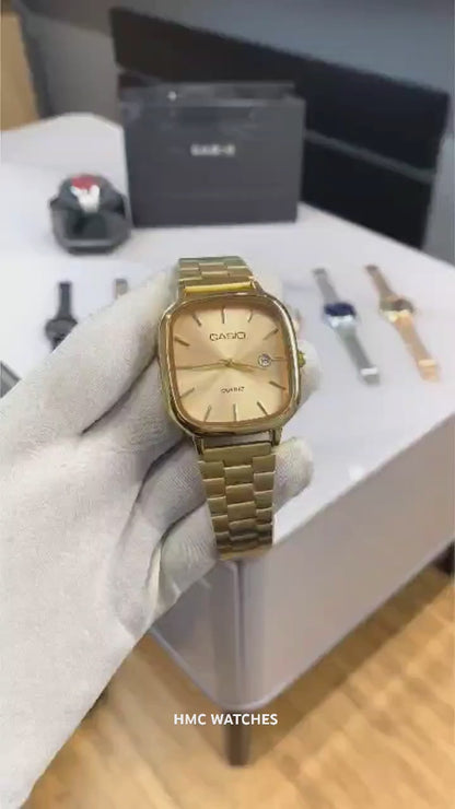 CASIO ANALOG GOLDEN WITH GOLDEN DIAL